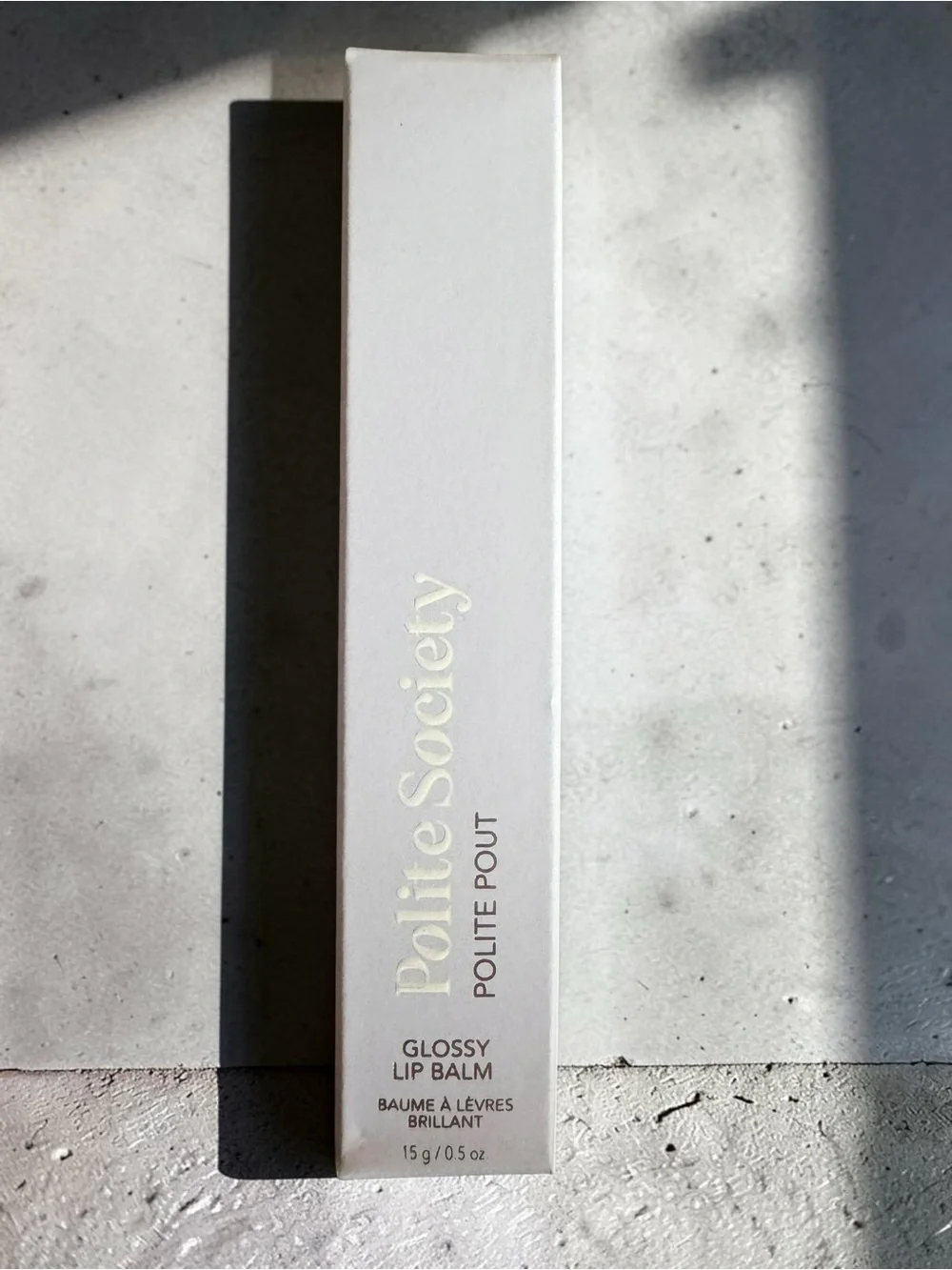 Polite Society Polite Pout Glossy Lip Balm — Coconut Cream NIB